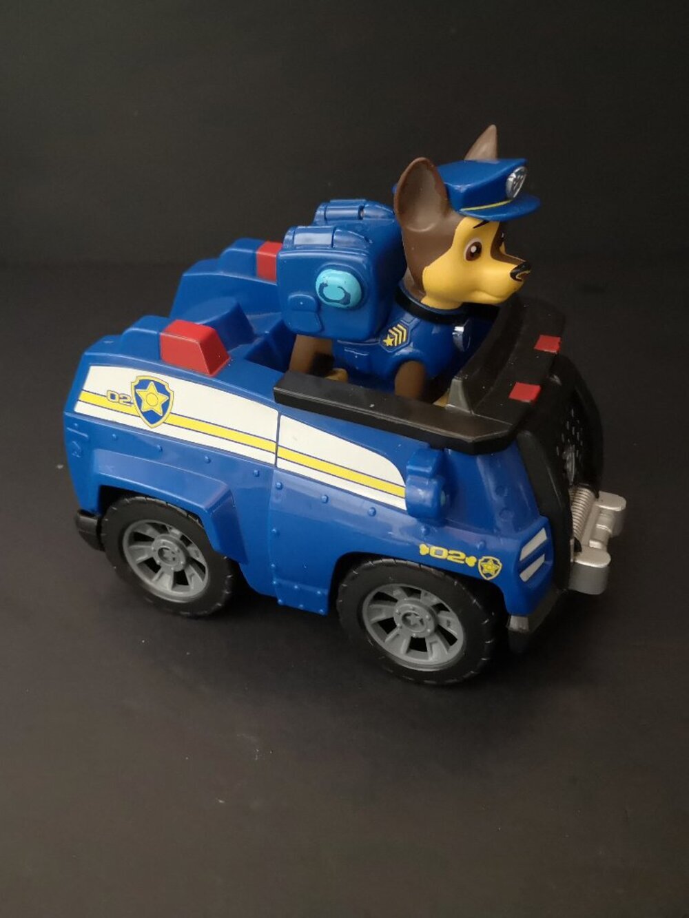 Paw Patrol Chase Police Cruiser w/ Chase Action Figure Flip Open Megaphone